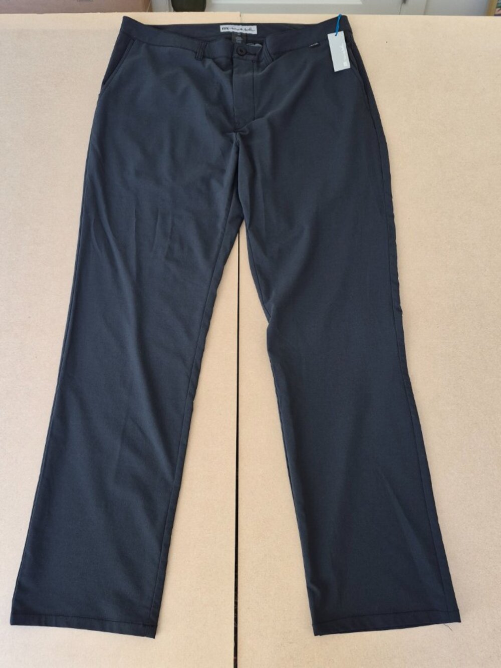 NWT TravisMathew Hough Pants Men's 38 Black Performance Golf